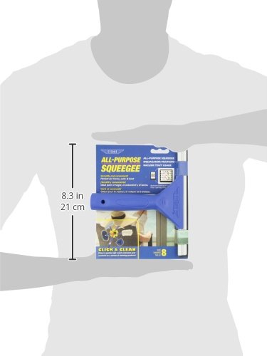 Ettore-17008 8-Inch All Purpose Window Squeegee With Lifetime Silicone Rubber Blade, Blue #TOP3