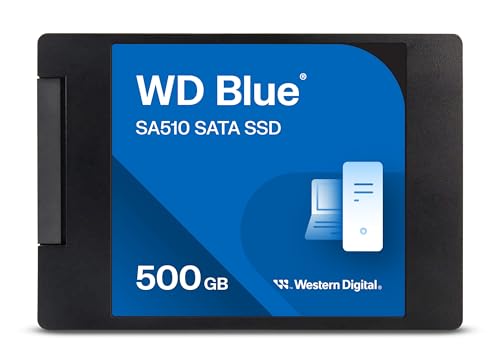 Western Digital 500GB WD Blue SA510 SATA Internal Solid State Drive SSD - SATA III 6 Gb/s, 2.5"/7mm, Up to 560 MB/s - WDS500G3B0A by Western Digital - Used condition - US$106.15