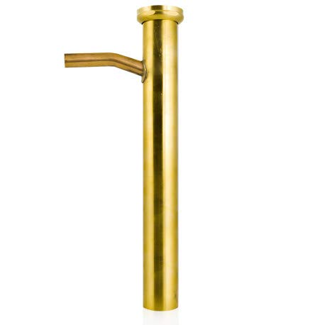 Matco-Norca1-1/2Inch X 12Inch, 22Ga, Flanged Dishwasher Tailpiece W/ 1/2Inch (5/8Inch Od) Copper Branch Outlet, Rough Brass