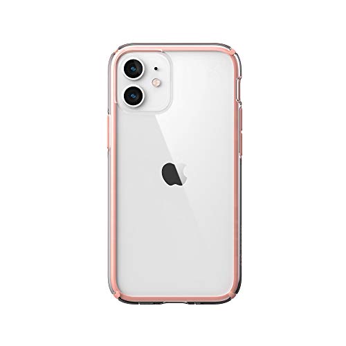 Speck Products Presidio Perfect-Clear Impact Geo iPhone 12 Mini Case, Clear/Rosy Pink (138479-9356) - image 2