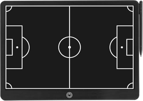 【16’’ Reusable Soccer Coaching Board】 Portable LCD Soccer Clipboard for Coaches | Youth School Team Tactical Training Board with Pen