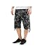 Southpole Men's Belted Ripstop Basic Cargo Short with Washing and 13.5 Inch Length All Season, Grey Black,38