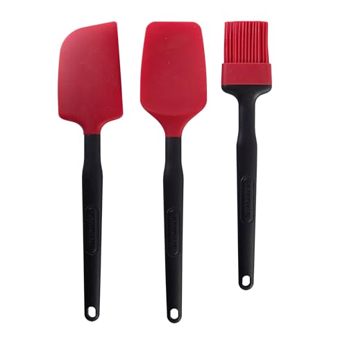 Farberware Spatula and Basting Brush Set, 3-Piece Kitchen Utensils Set with Spoon Spatula, Scraper Spatula, and Basting Brush - Dishwasher Safe Cooking and Baking Tools - image 2