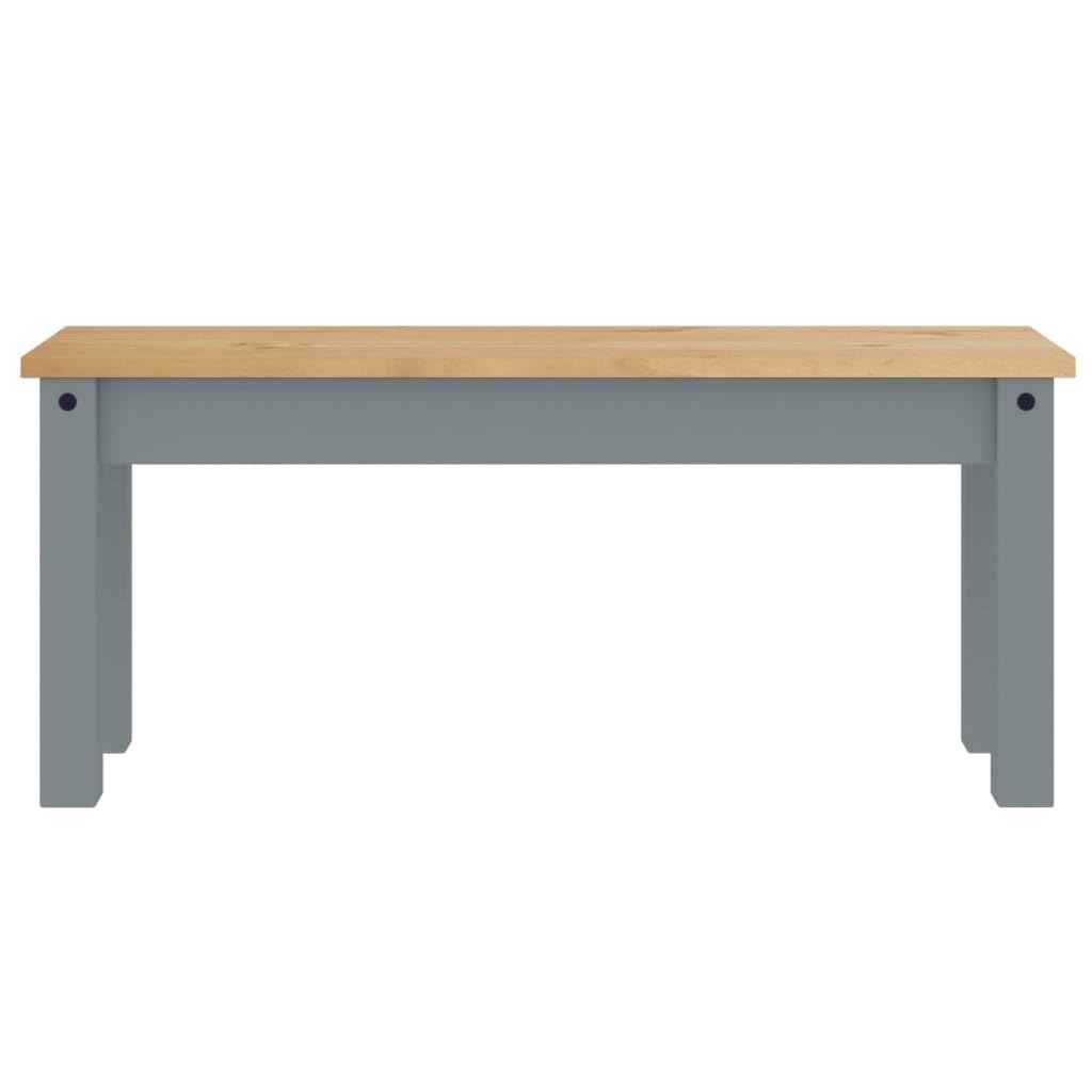 Banco de madera de pino macizo, 105 x 30 x 45 cm, para comedor, color gris, para cocina y pasillo, resistente banco de madera con aspecto rústico, soporta hasta 110 kg