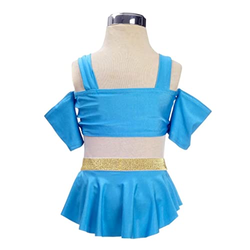 Traje de baño de dos piezas para niñas modelo princesa con falda cómoda 2