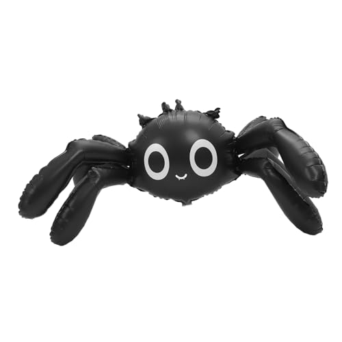 Didiseaon Oversized Inflatable Black Spider Foil Balloon for Halloween Party Decoration Giant Photogenic Spooky Prop for Haunted House Shower and Birthday Event Supplies