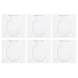 PATIKIL Magic Silicone Vase, 6 Pack Removable Wall-Mounted Flower Vase Sticky Wall Decor Plastic Vase for Home Party Decoration, White