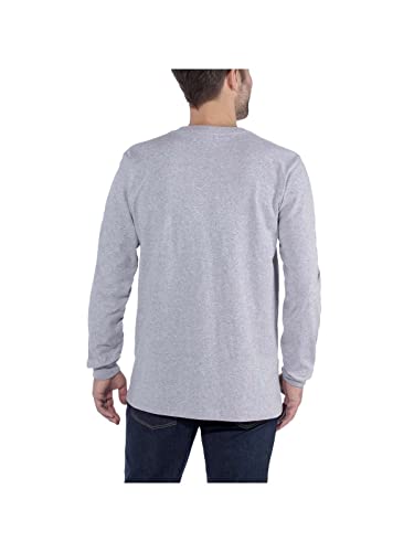 Carhartt Core Logo Longsleeve Heather,Grau Meliert, S