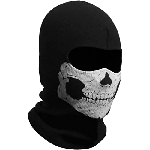 SouiWuzi Unisexe Ghost Imprimer Balaclava Mask Ghosts Skull Masque Complet Masque Masque de Ski de Ski Cover