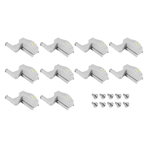 Onmancy 10Pcs Schrank Schrank Kleiderschrank LED Scharnier Licht intelligenter Sensor Lampe warmweiss Cover