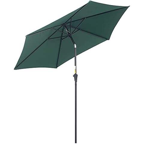 Outsunny 2.6M Garden Parasol with Tilt Cover