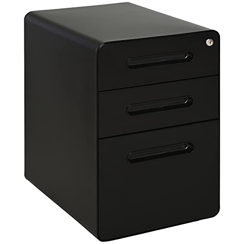 Vinsetto Fully Assembled 3Drawer Mobile File Lockable All