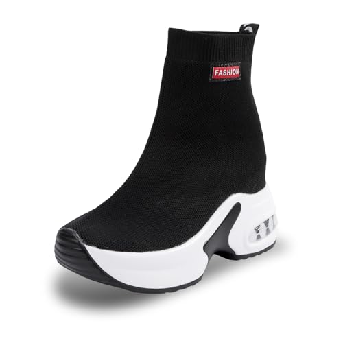 Women Wedge Sneakers Inner Heightening Walking Shoes Fashion Breathable Lightweight Air Cushion Casual Sneakers