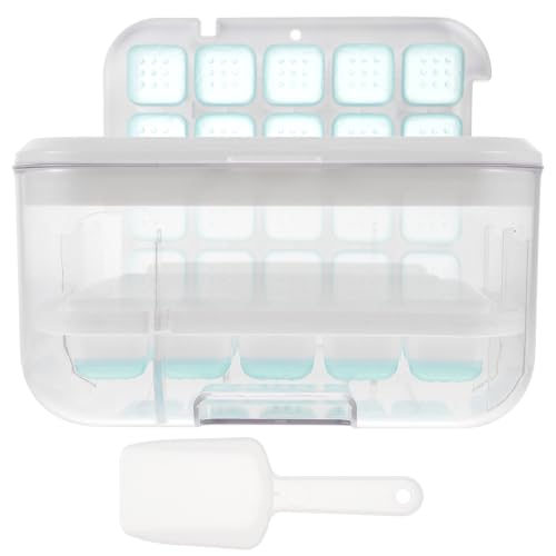 Molde para cubitos de hielo de silicona con tapa blanca miniatura 1