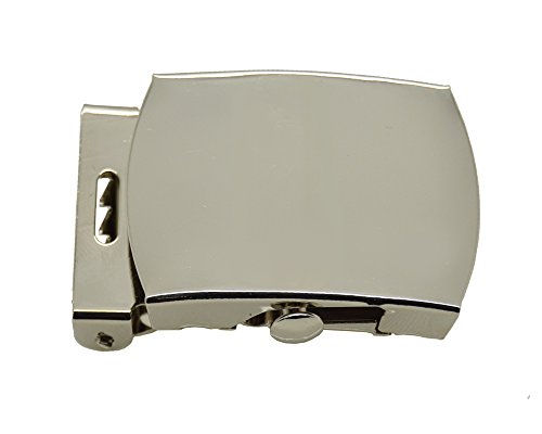 ACCmall Plain Canvas Military Web Belt & Silver Buckle3