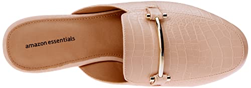 Amazon Essentials Women's Buckle Mule, Beige Crocodile, 8 Wide #TOP4