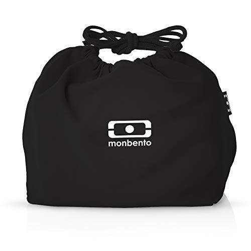 monbento - Lunch Bag MB Pochette M Onyx - Polyester Lunch Tote - For Work Lunch Packing - Can Contain a Bento Box MB Original or MB Tresor - Black