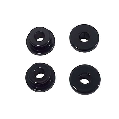 Cnc Solid Billet Handlebar Riser Bushings Compatible With Harley Softail Dyna Sportster 1984-2016 Gloss Black #TOP1