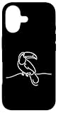 Carcasa para iPhone 17 Minimalista Tucán Line Art Bird Wildlife Design