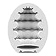 Satisfyer Masturbator Egg, Struktur Riffle, hydro-aktives TPE, kein Gleitgel nötig, zum einmaligen Gebrauch, Stil: 3x Set Riffle