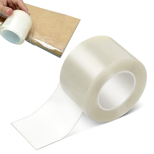 Clear Book Binding Tape 2 Inch Wide Book Repair Tape Archival Safe Acid-Free Bookbinding for Broken Pages Waterproof Adhesive Books Binding Tapes for Reinforcing Books Spines(1.6 Inch x 16.5 Feet)