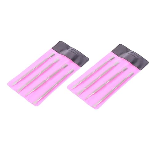 Ipetboom 8 Piezas empujón de manicura cuticle remover cuidado de uñas cutícula de aceite de uñas tijeras clavo cleanser para uñas Removedor de cutícula limpiador de cutículas de uñas Silver