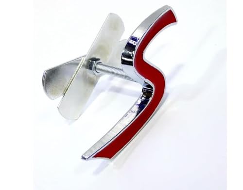 Image of Metal S Lettering Front Grille Grill Chrome w /Mount Emblem Badge Fit for Universal Cars (Red)
