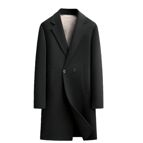 Trench long en laine double face homme doudoune amovible manteau croisé chic