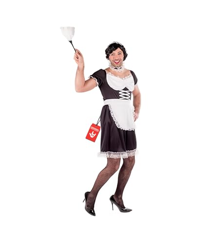 fun shack Maid Outfit for Men, Male Cleaner Uniform, French Maid Costume, Mens Cleaner Costume, Party Dress Up, Large