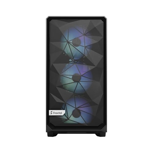 Gabinete para PC Fractal Design Meshify 2 Lite RGB Negro con Ventana de Vidrio Templado Tintado, Torre Media ATX, Diseño Angular de Malla miniatura 2