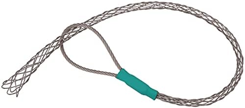 IRSCorp Cable Pulling Grip Sock Kit Galvanizing Steel Antislip Pipe Cable Wire Pulling Grips Lassos Set Flexible Eye Mesh Rope Yellow