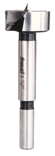 Freud FB-008 1-1/8" x 3/8" Shank Forstner Drill Bit for Precise Woodworking and Metal Drilling