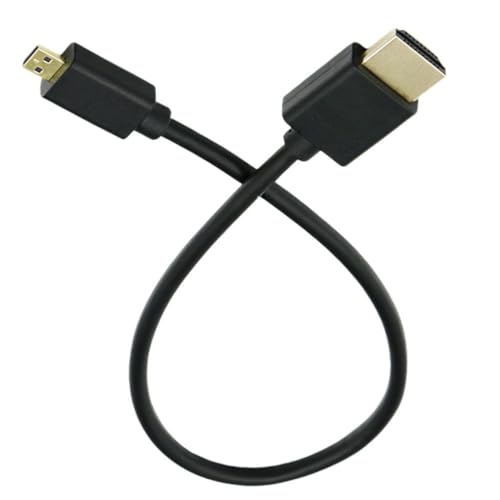 Linktaogere Micro HDMI to HDMI Cable 30cm/11.8 inch, HDMI Male to Micro HDMI Male Cable Support 18Gbps High-Speed, 4K@60Hz for DSLR Cameras, Action Cameras, Select Tablets, Laptops