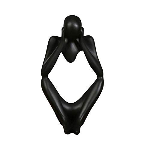 aniceday Statue Penseur Resine Sculpture Penseur Statue Sculpture Moderne Design Ornement en Résine Statue Resine pour Bureau