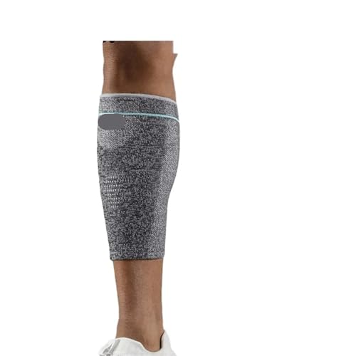 DVMSIEF Jambiere Compression Manchon de compression respirant for mollet, idéal for le sport, la course à pied, salle et un usage quotidien (hommes femmes)(Light Grey,M)
