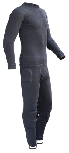 EndoGear NY Black Motorcycle Inner Liner Suit – 95% DuPont™ Kevlar® Fiber with CE Level-2 Elbow...