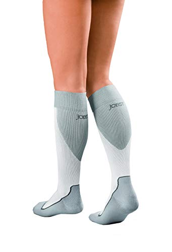 Large , White/Grey : BSN Medical 7528902 Jobst Sport Socks, Knee High, Closed Toe, 15-20mmHG, Large, White/Grey