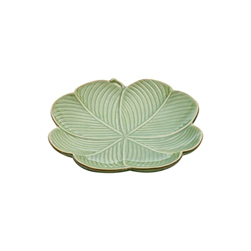 Folha Decorativa de Cerâmica Banana Leaf 16 x 16 x 3 cm, Lyor, Verde, Único