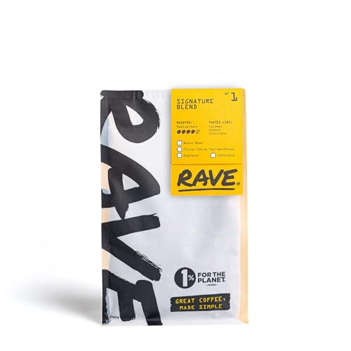 Rave Coffee - Signature Blend Nº 1, Cafetière Grind Freshly Roasted and Ground Coffee 250g