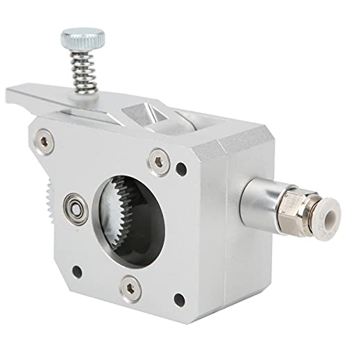 Dual Drive Metal Extruder Full Metal Body 1,75 Mm für 3D -Drucker (Silber) - Leistungsstarkes Reduktionsgetriebe für Größere Torsion Minimieren Sie den Schlupf und Erhöhen (Rechte Hand)