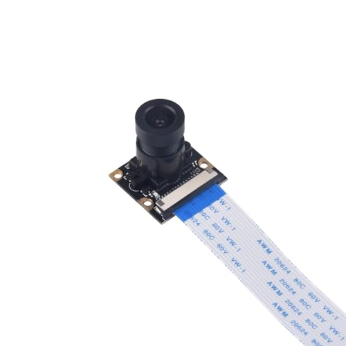 WSOLDMA 5MP Night Vision Camera Module For Raspberry Pi 4B/3B+/3B, OV5647 Sensor With IR LED Support, Adjustable Focus & 1080P HD Webcam (5.7in Cable) (Infrared Night Vision Camera)