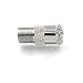 VCE Coaxial Cable Quick Connector, Quick Push On Male to F-Type Female Coax Extender Nickel Plated Adapter for RG6 Coaxial Cable, RV, Satellite Dish, TV, 5 Pack