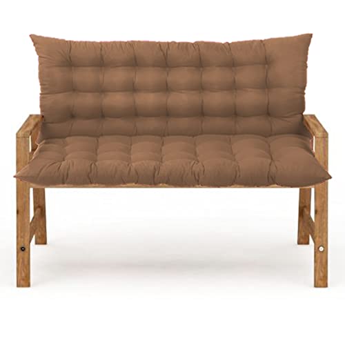 Coussin de remplacement pour balancelle avec dossier épais rembourré imperméable kaki