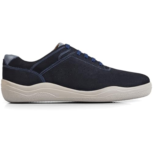 Image of Opananken Phanteon Men's Casual Leather Slip On Loafers Walking Shoes -100% Genuine Leather, Soft Lining, Air Latex Insole, Flexible PU Sole. Lightweight, Durable, Odor-Resistant. Casual Style with All-Day Comfort.