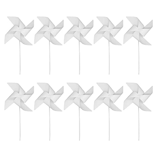 TOYANDONA 24pcs Make Your Own Windmill Kits DIY Painting Crafting Spinner Pinwheel Blank Pinwheel Toy for School Work Home Crafting