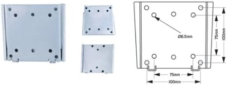 Miniatura 2 de Mount Plus 1059 Soporte de pared para TV para monitor para televisores planos de 19" a 27"  VESA 75100  Función de liberación rápida  Montaje fijo