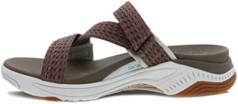 Dansko Rosette Slip-On Sport Sandal for Women – Lightweight EVA Midsole and Rubber Outsole – Natural Arch Technology For Added Support – Hook and Loop Closure Brown Multi 8.5-9 M US | Image 5