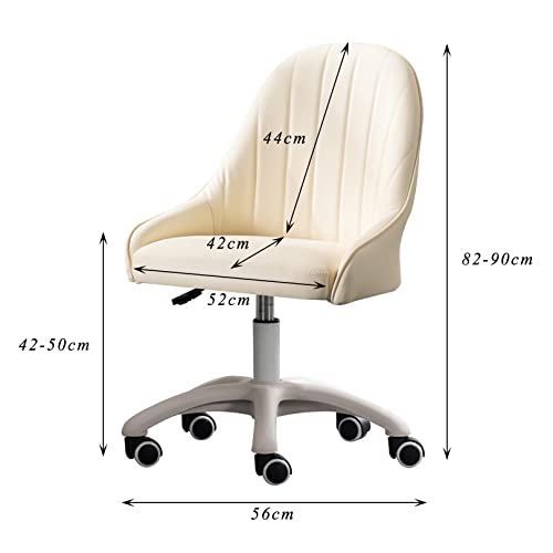 Chaise de bureau ergonomique pour soulager le dos avec assise réglable compacte blanche