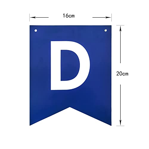 Image of Letjolt Navy Blue Happy Birthday Banner Nautical Theme 13pcs