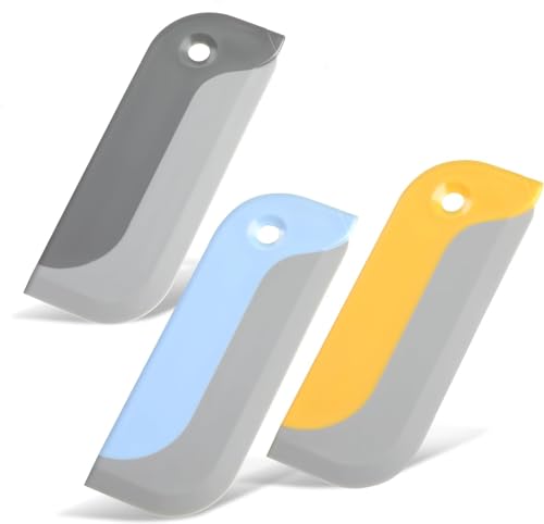 Image of 2 Pcs Mini Silicone Wiper Squeegee for Bathroom, Kitchen Sink, Wash Basin, Mirror & Window Glass Cleaning, Flexible Water Scraper Blade for Countertop & Home Use